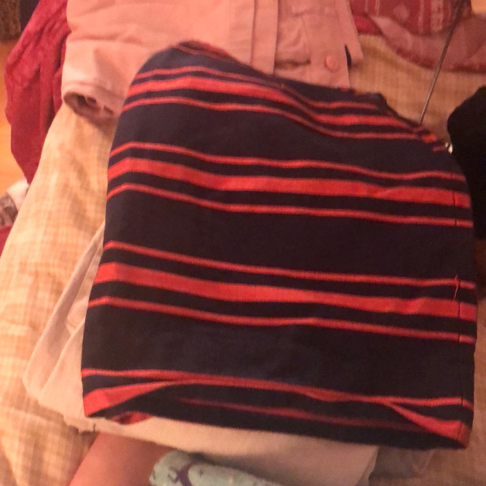 Striped pencil skirt
